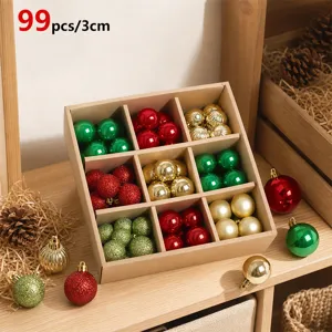 Multicolor Electroplated Plastic Christmas Ball Hanging Decorations For Home Xmas Tree Festival Ornament Party Supplies