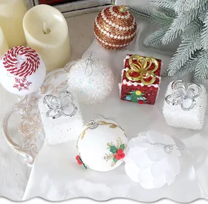 Christmas ball 8cm foam hanging ornament set for tree holiday party home decor details