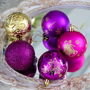 Weihnachten Christbaumkugeln Set 6cm 40 Stück bunte Kunststoff Kugeln Baumschmuck Dekoration