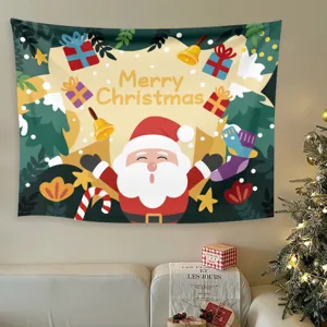 Arazzo da parete di Natale sfondo decorativo sospeso per festa festiva decorazione soggiorno.