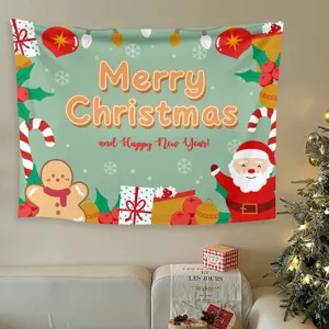 Arazzo natalizio da parete decorazione per feste stile nordico panno di sfondo festivo