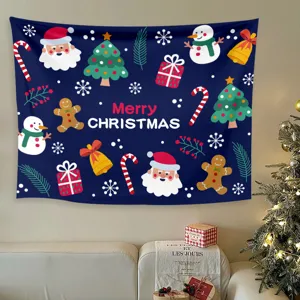Arazzo da parete di Natale sfondo festivo decorazione per feste per soggiorno casa