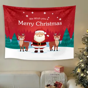 Arazzo di Natale appendiabiti da parete decorazione festa di vacanza panno di sfondo casa