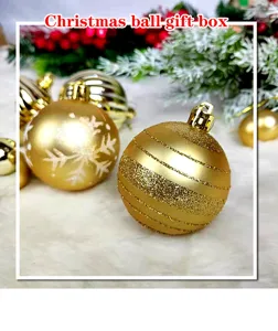 Gold Christmas balls ornaments set decorative baubles for christmas tree holiday party decor