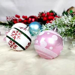 Christmas tree ball ornaments set, 42pcs decorative hanging baubles for holiday party decor.