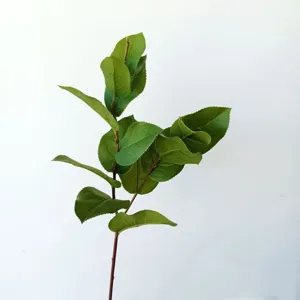 Artificial Sabah leaf single branch faux greenery foliage for home decor photography props.