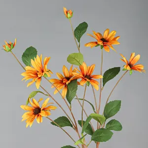 Fiore artificiale girasole decorazione finto fiore ramo singolo per decorazione nozze