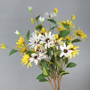 Bouquet di fiori artificiali girasole margherita soggiorno decorazione matrimonio