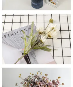 Artificial daisy autumn chrysanthemum flower bouquet for home decor photography prop.
