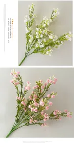Soft rubber artificial baby's breath flowers fake gypsophila bouquet home decor wedding props