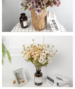 Artificial chrysanthemum flower bouquet home decor wedding party photography props table centerpiece