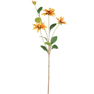Ramo di fiore artificiale margherita girasole arancione decorazione casa matrimonio
