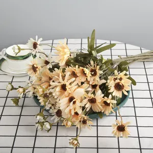 Artificial chrysanthemum flowers bouquet for home wedding party decoration desktop photo props
