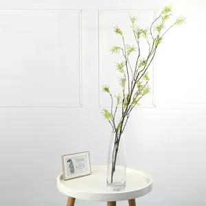 Artificial Willow Bud Branch Fake Green Plants Silk Flower Stem For Home Wedding Party Photography Prop Floral Arrangement