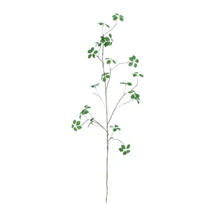 Artificial green plant branch fake foliage stem for home decor interior soft furnishing display
