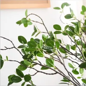 Artificial plant branches green leaves simulation foliage for home decor wedding decoration