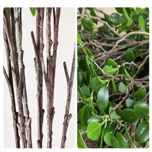 Artificial green plant branches and leaves for home decoration and wedding party use.