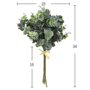Bouquet di eucalipto artificiale foglie verdi pianta decorazione casa composizione top