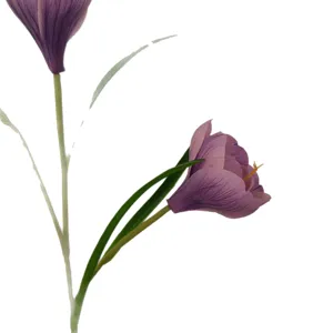 Artificial purple crocus flower for home wedding decoration table floral arrangement main