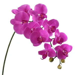 Branche d'orchidee phalaenopsis artificielle fuchsia fleur deco salon violet