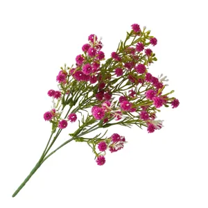 Artificial baby breath flowers soft rubber faux gypsophila for home wedding decor prop