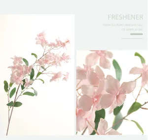 Rosafarbener künstlicher Oncidium-Orchideen-Blumenzweig für Hochzeitsbogen-Dekor Detail.