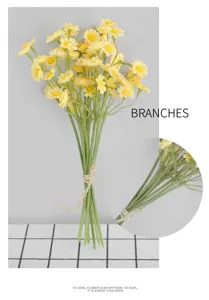 Korean style artificial yellow daisy bouquet fake flower photography prop for home decor