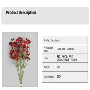 Artificial chamomile flower bunch artificial daisy props photo shooting decoration 26cm