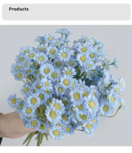 Korean ins style blue artificial daisy bouquet fake flower chamomile prop home decor