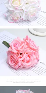 Artificial rose bouquets with moist touch feel, perfect for wedding home floral decoration.