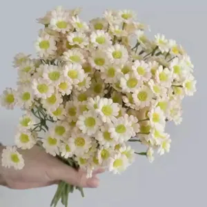 Korean ins-style artificial white daisy flower bouquet, lovely photo studio prop decor.