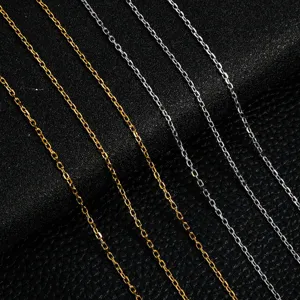 Chaîne en O en Acier Inoxydable Maille Fine Pour Fabrication Bijoux DIY Composants Matériaux Bracelet Collier Électroplaqués
