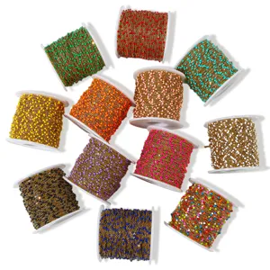 Roestvrij staal geëmailleerde kralenkettingen kleurrijke DIY sieraden maken rollen.