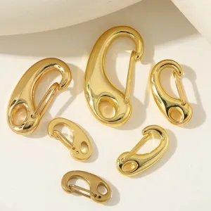 Gold stainless steel lobster clasps DIY jewelry findings set accessories chain hook.