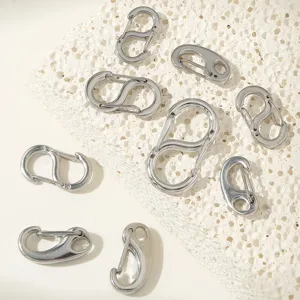 Chiusure per gioielli in acciaio inossidabile moschettoni connettori per collana accessori DIY