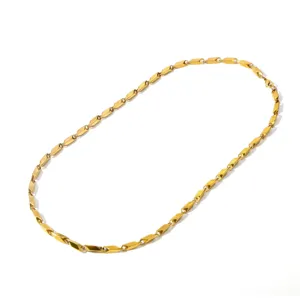 Heren goud geometrische staaf ketting titanium staal ketting eenvoudig hip hop sieraad