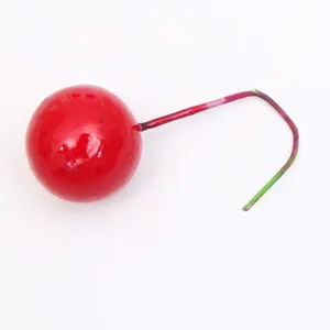 Decoración navideña baya roja de espuma de 2cm para tarta accesorio DIY hecho a mano.