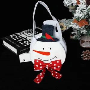 Christmas snowman handbag candy bag holiday gift storage bag for festive home decor
