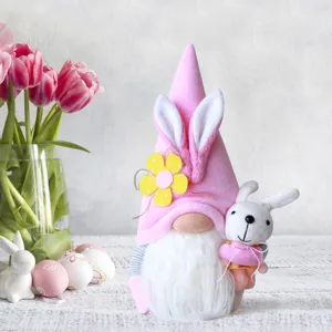 Ostern Osterhase Wichtel Gesichtsloser Zwerg Plüschpuppe Für Feiertag Tischdeko Haus Dekoration Party Geschenk