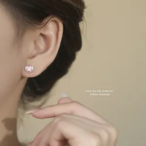 925 silber süße herz ohrstecker süßer stil mode minimalistischer schmuck für damen alltag