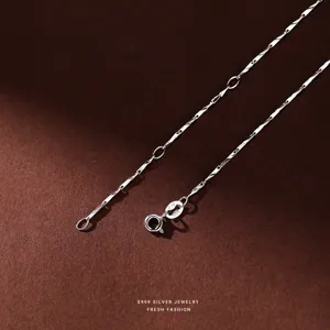 Collier Chaine maille etincelante en argent sterling 999 pour femme bijou elegance