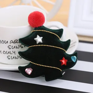 Pinza de pelo de arbol de navidad lindo ninos fiesta horquilla accesorios cabello