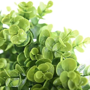 Artificial eucalyptus wreath green plant wall hanging for home party and indoor decoration.