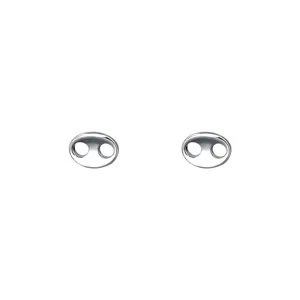 S999 sterling silver pig nose stud earrings for women, minimalist daily wear cute jewelry.