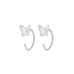 Sterling Silber Schmetterling Ohrringe zarte Ohrkanten einfache Damen Schmuck Ohrhänger
