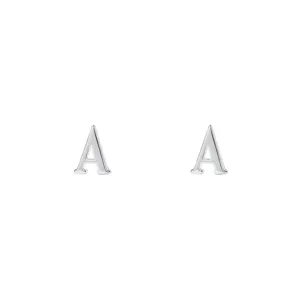 S925 sterling zilver minimalistische letter A oorknopjes mode geometrische sieraden