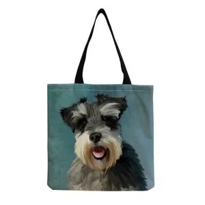Ölgemälde Hund Druck Leinwand Tragetasche lässige Mode Schulter Handtasche für Damen.