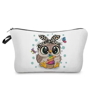Süße Eulen Print Kosmetiktasche tragbare Make-up Tasche Multifunktionale Reise Aufbewahrung