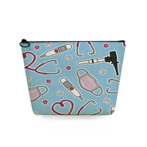 Carina borsa per trucco con motivo medico, custodia portatile per articoli da toeletta.