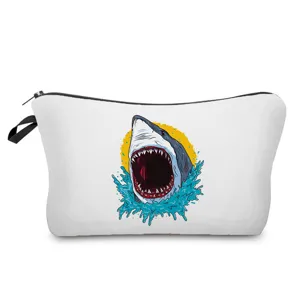 Haifisch Druck Make-up Tasche Kosmetiktasche Reise wasserdicht Organizer Details Ansicht